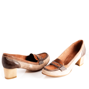 Shoes 9201.1964 Beige/Dark brown/ Light brick-brown