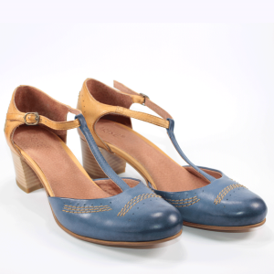 Pantofi 13202.1964 Albastru/Tabac